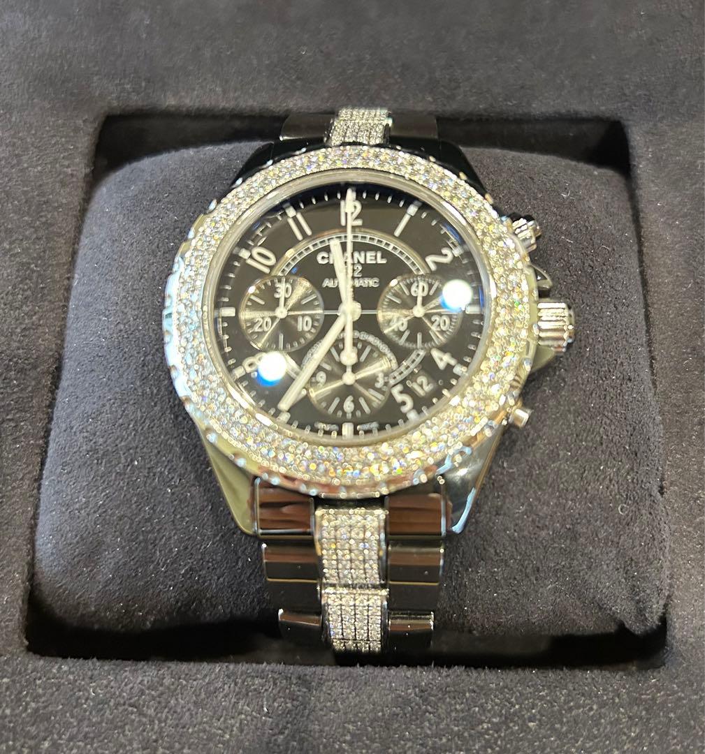 CHANEL J12 41㎜クロノ ダイヤモンド　メンズ高級腕時計
