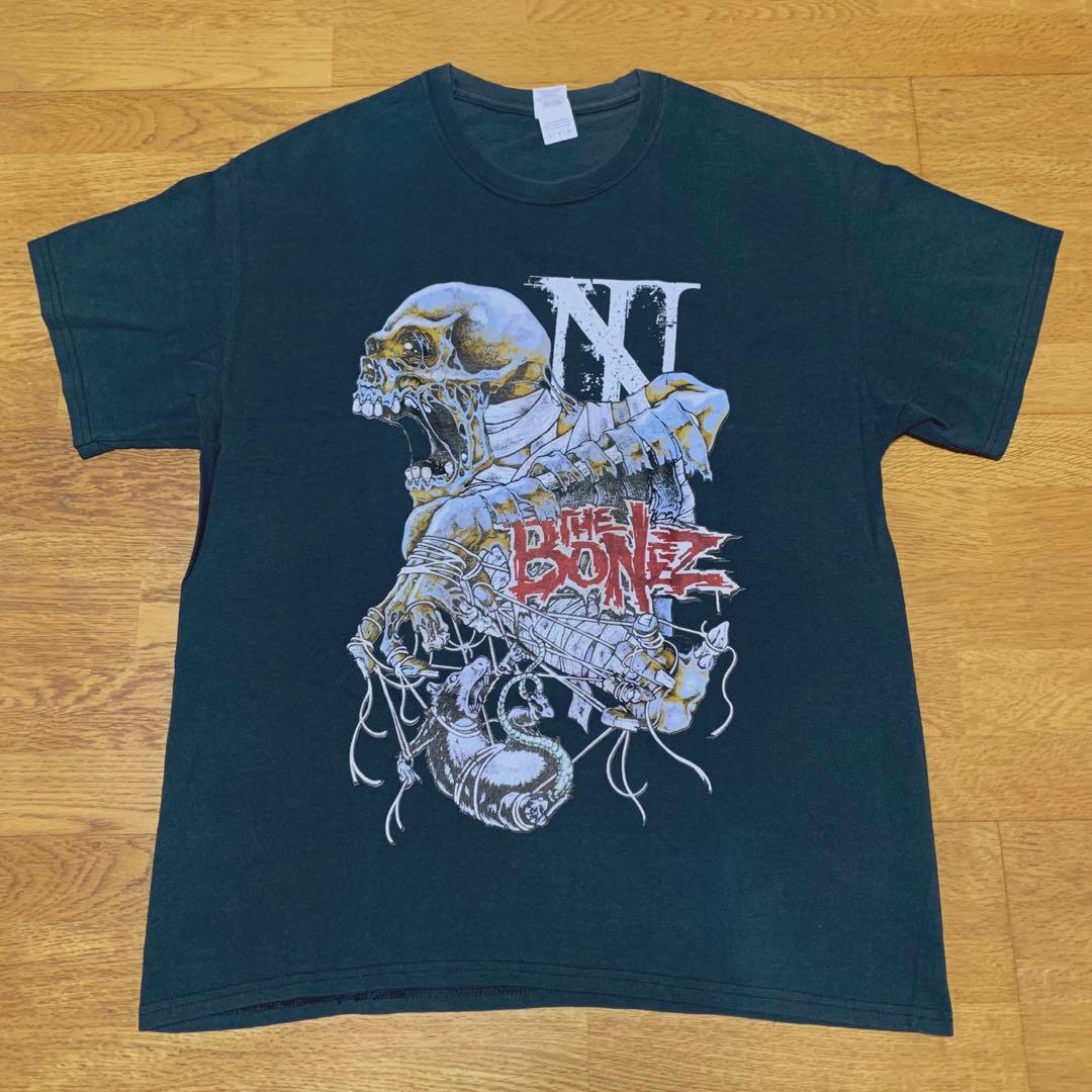 ミュージシャン The BONEZ Damaged Skull Tee Dragon Ash
