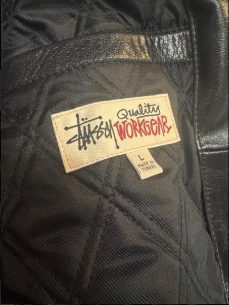 完売品 STUSSY GARAGE JACKET LEATHER BLACK L