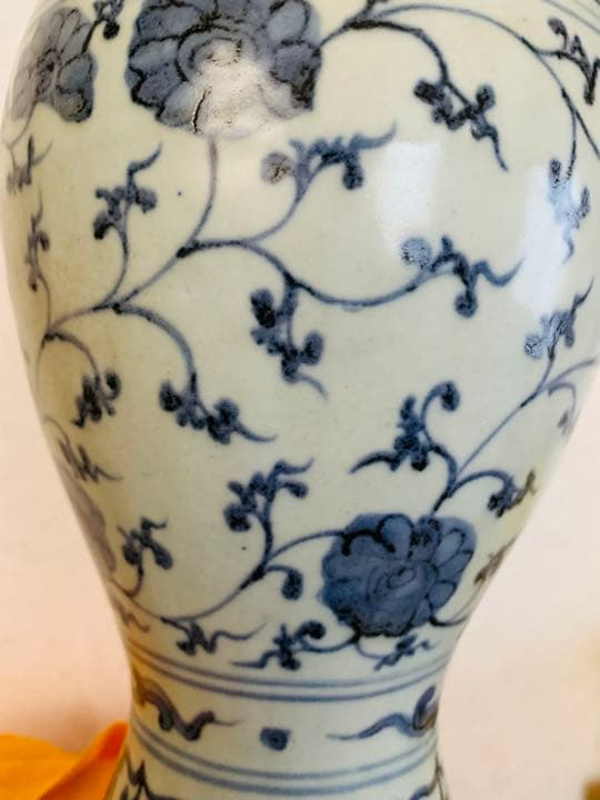 中国明時代中期(青花)染付梅瓶