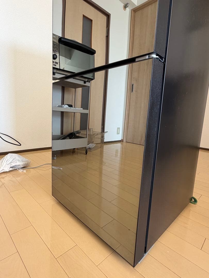 TWINBIRD ツインバード 2ドア 冷蔵庫 121L ブラック　ミラー