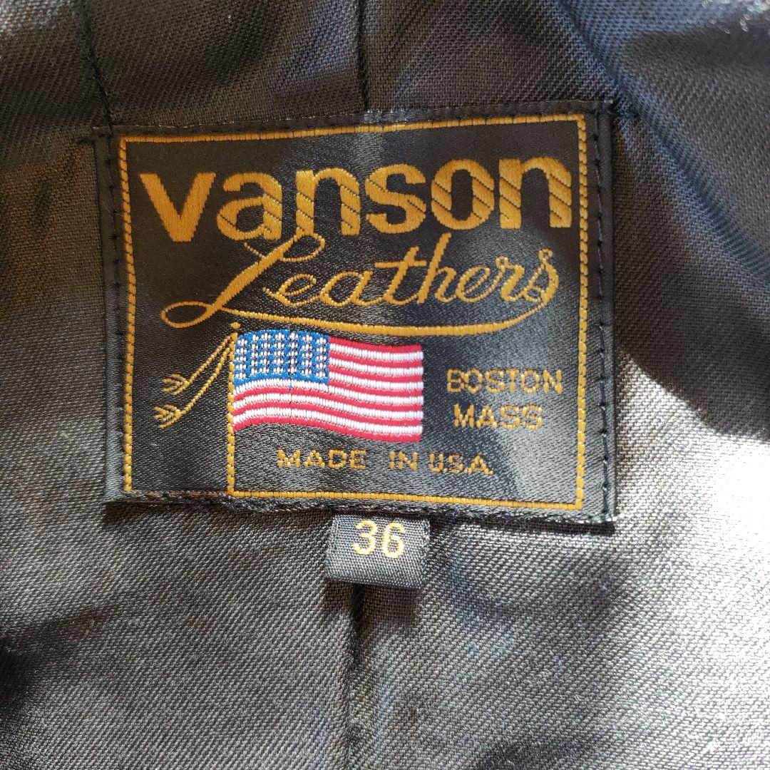 vanson　バンソン　レザーシングルライダースジャケット