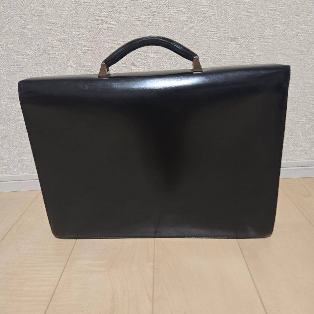【希少】ロエベ ディプロマティコ ビジネスバッグ アナグラム 型押し レザー 黒