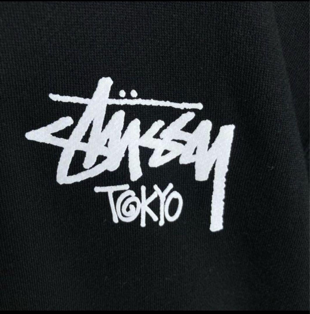 ステューシー Stussy ブラック プルオーバーパーカー