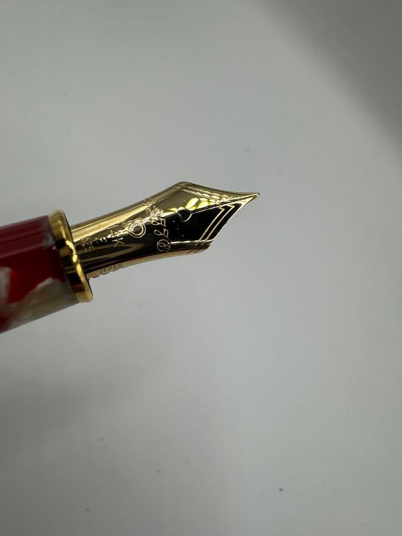 専用 PLATINUM プラチナ 万年筆 3776 セルロイド 金魚 14K