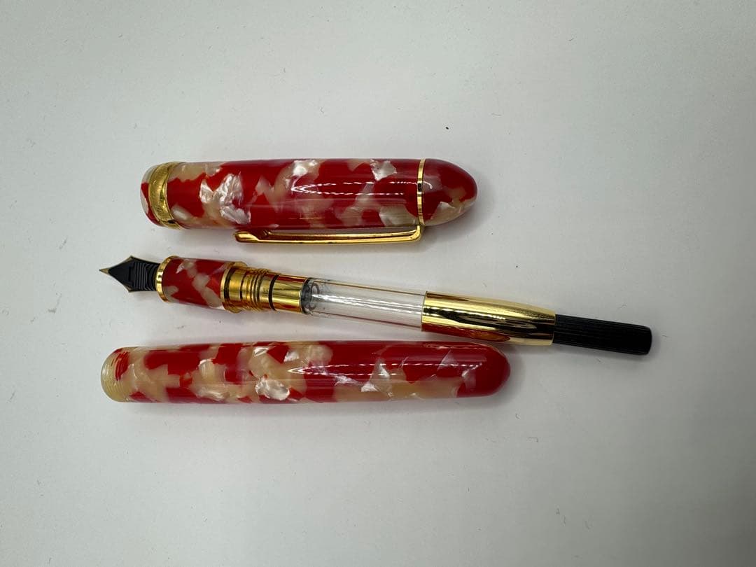 専用 PLATINUM プラチナ 万年筆 3776 セルロイド 金魚 14K