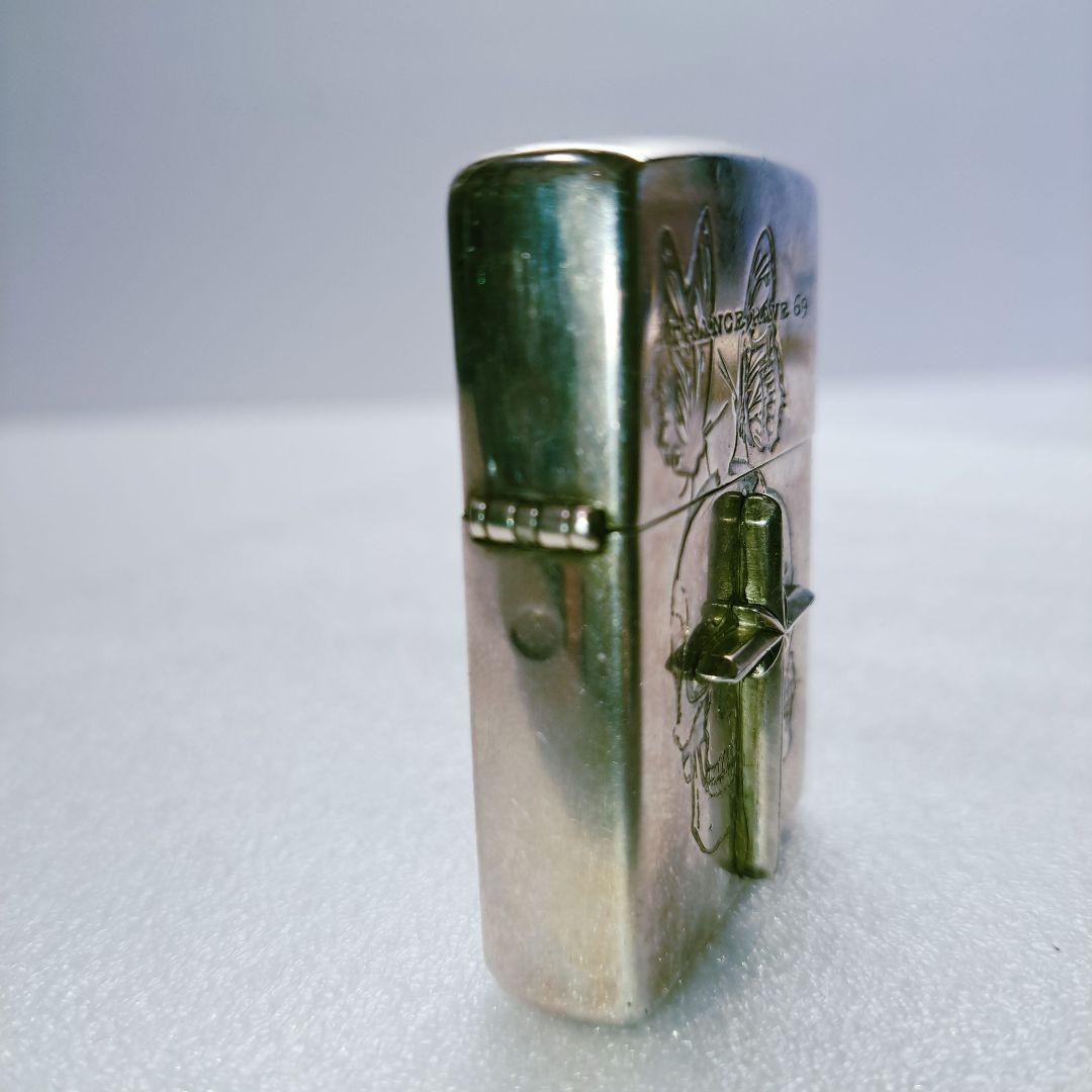 ZIPPO silver 十字架 スカル 蝶々 写真を追加