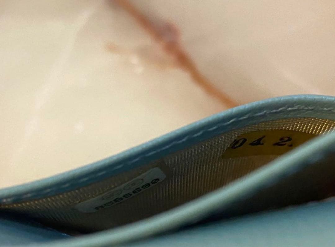 mumu 未使用 CHANELシャネル 水色レザー 手帳 希少色