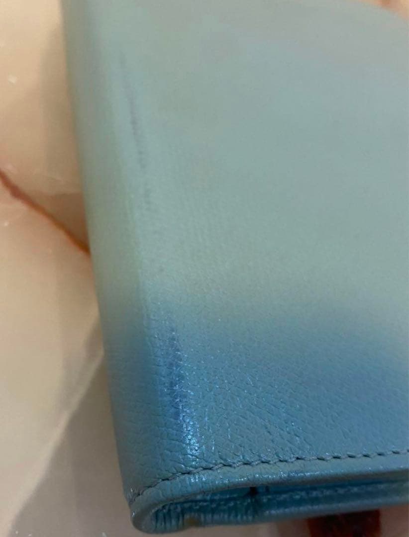 mumu 未使用 CHANELシャネル 水色レザー 手帳 希少色