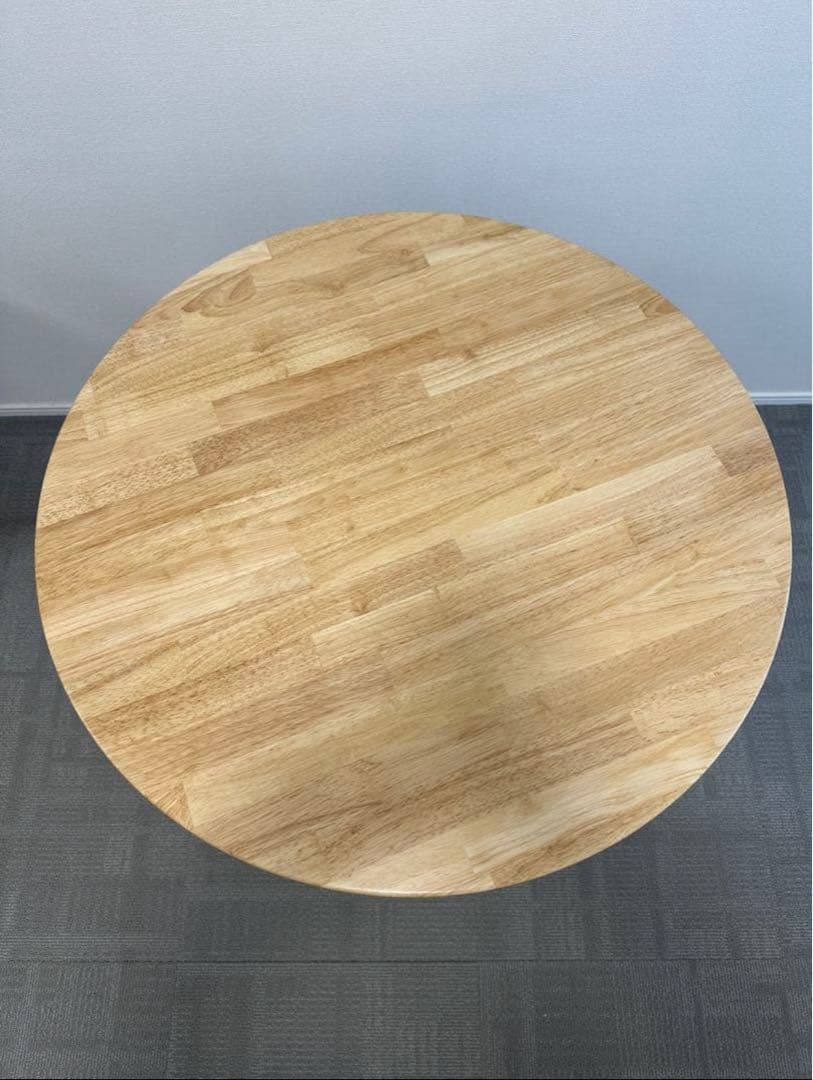 kanademono 天然木ラウンドテーブル 81cm