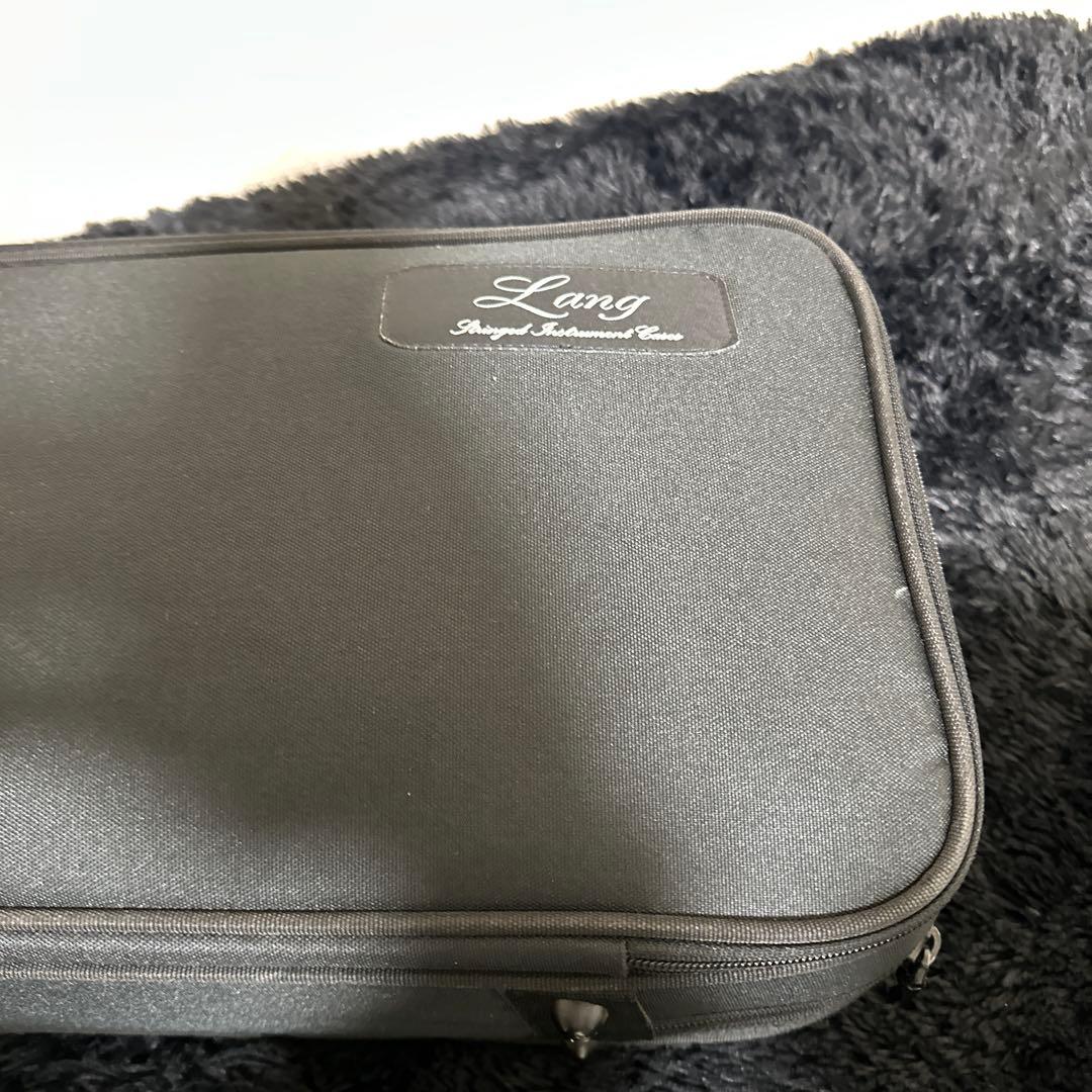 高級 Lang バイオリンケース 4/4サイズ 弦楽器 湿度計 弓4本収納