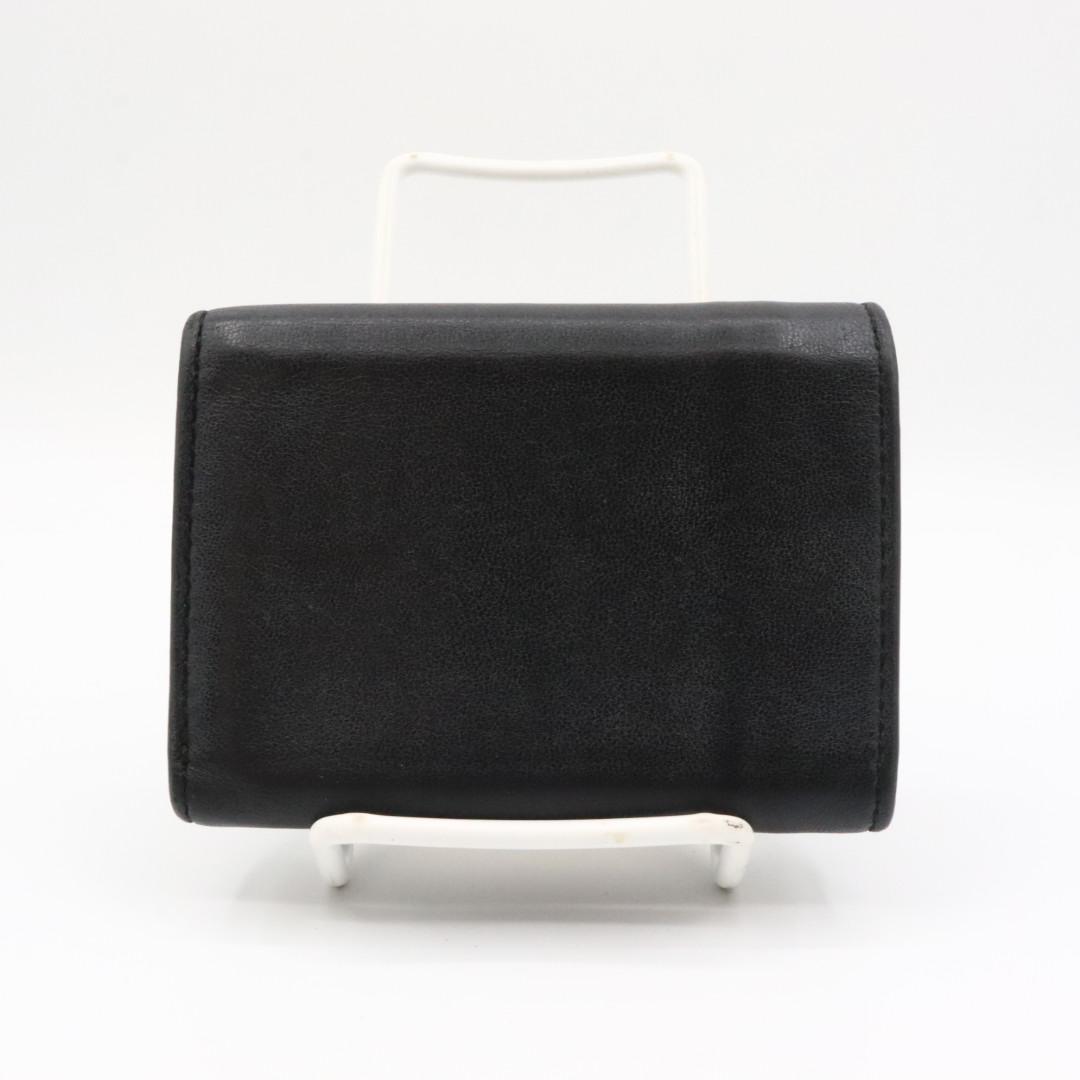 美品　フェンディ　ズッカ　レザー　コンパクト　財布　ブラック