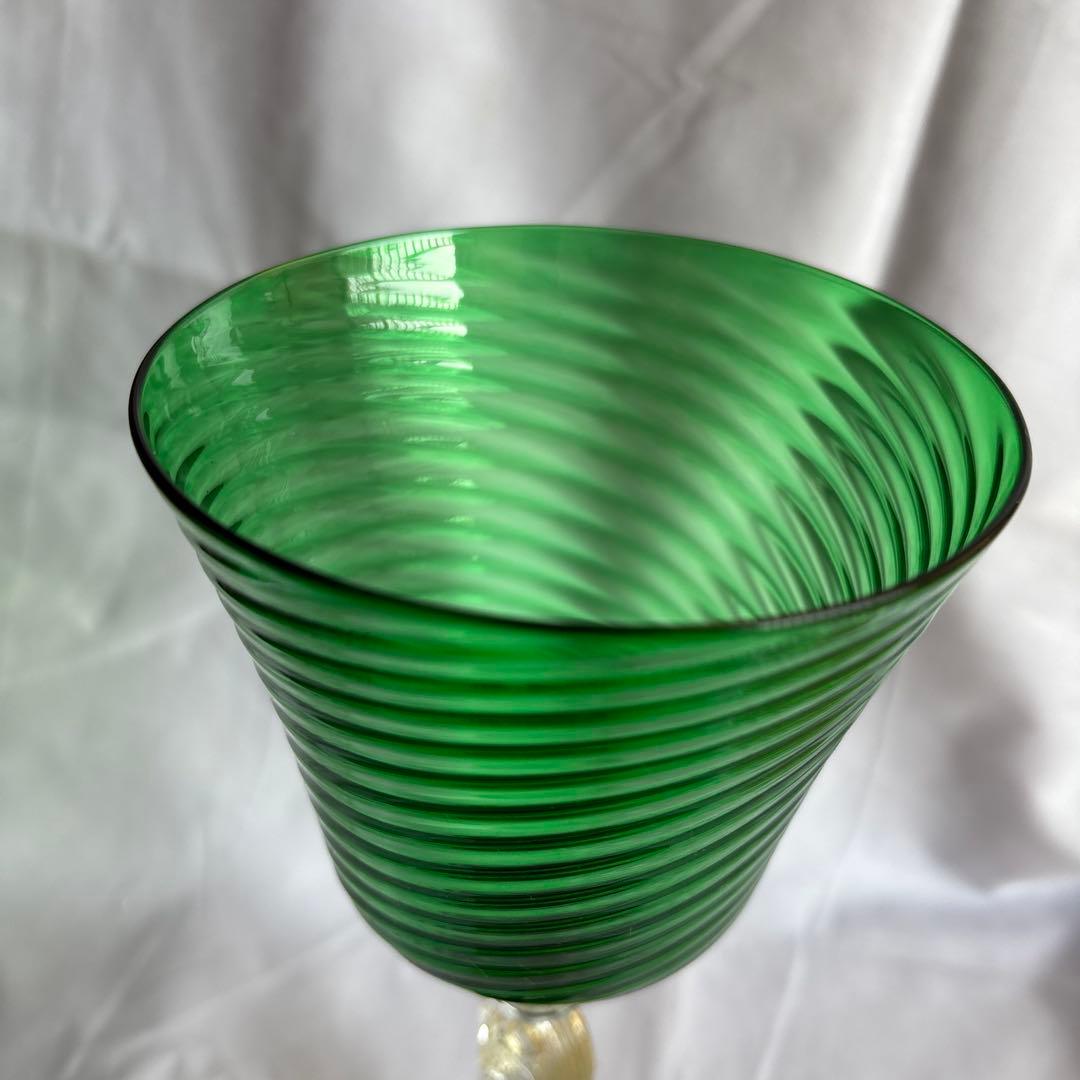 ベネチアングラス　ドルフィン　グリーン