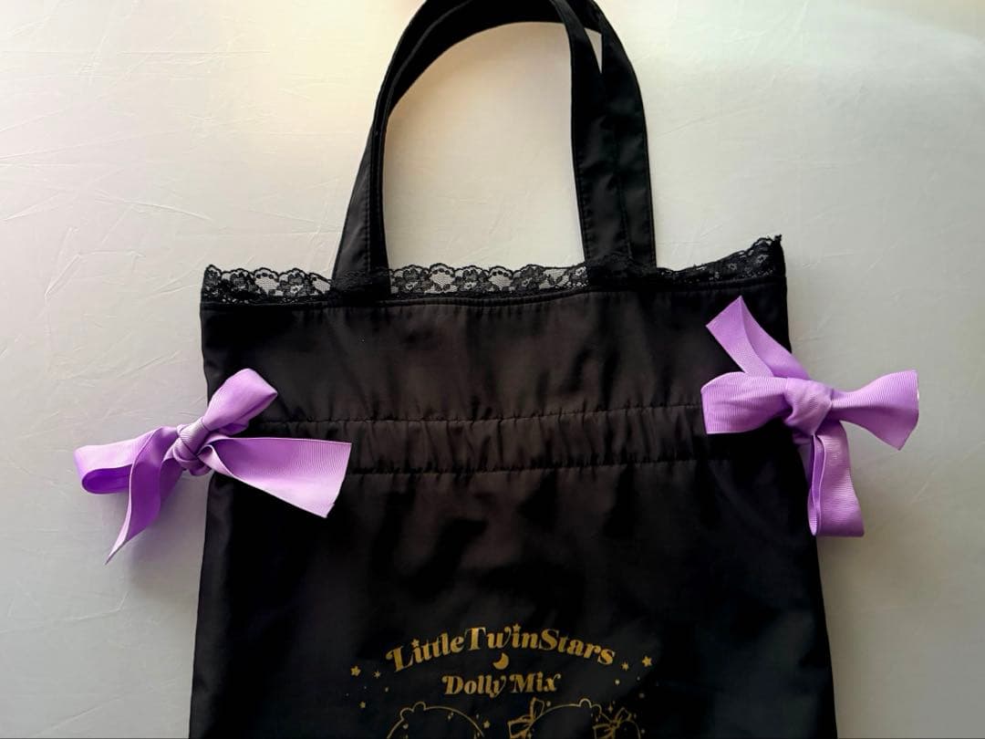 リトルツインスターズ　キキララ Dolly Mixダブルリボントートバッグ