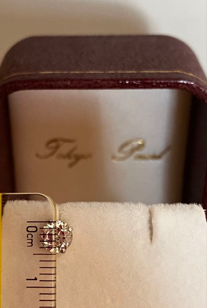 まさみ様用CZダイヤモンド スタッドピアス K14WG 14金 一粒ダイヤモンド