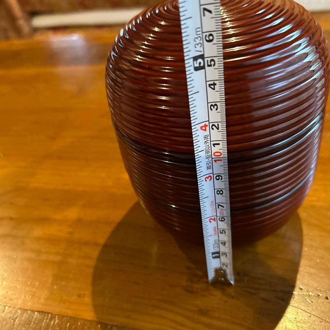 輪島塗漆器信玄弁当箱３段　美品