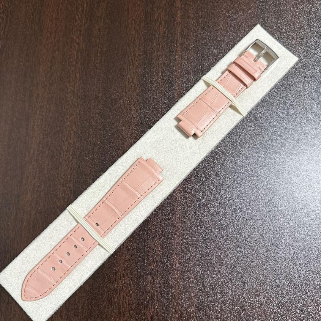 ルイ ヴィトン タンブール用 純正替えベルト アリゲーター ワンタッチ式 ピンク