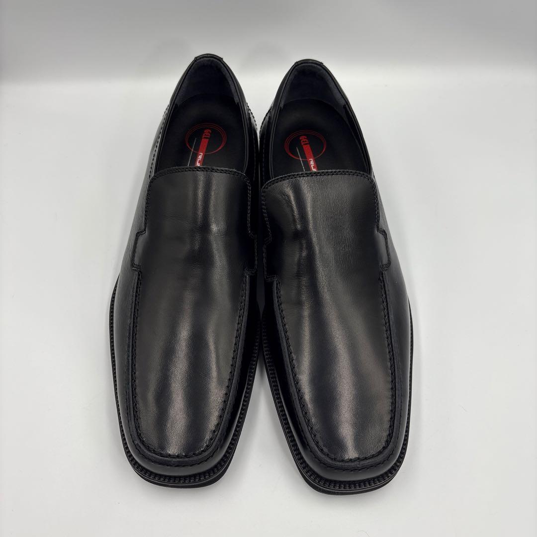 未使用✨アシックス　ランウォーク 黒　レザー　ビジネスシューズ　ローファー