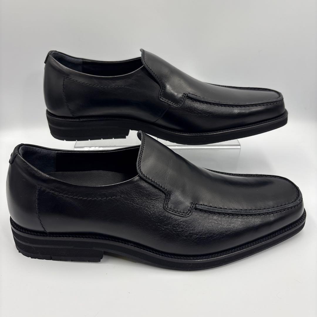 未使用✨アシックス　ランウォーク 黒　レザー　ビジネスシューズ　ローファー