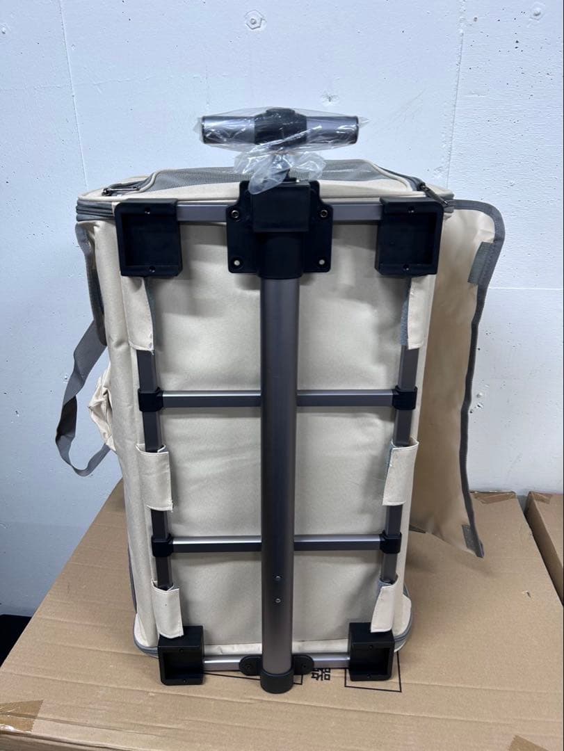 新品　未使用　猫用　犬用　ペットカート ベージュ　ペットキャリー　2匹