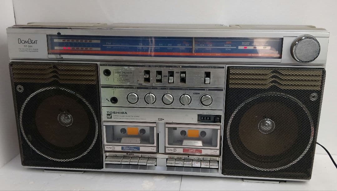 TOSHIBA 東芝 RT-S84 ラジカセ ステレオ ラジオカセット 昭和