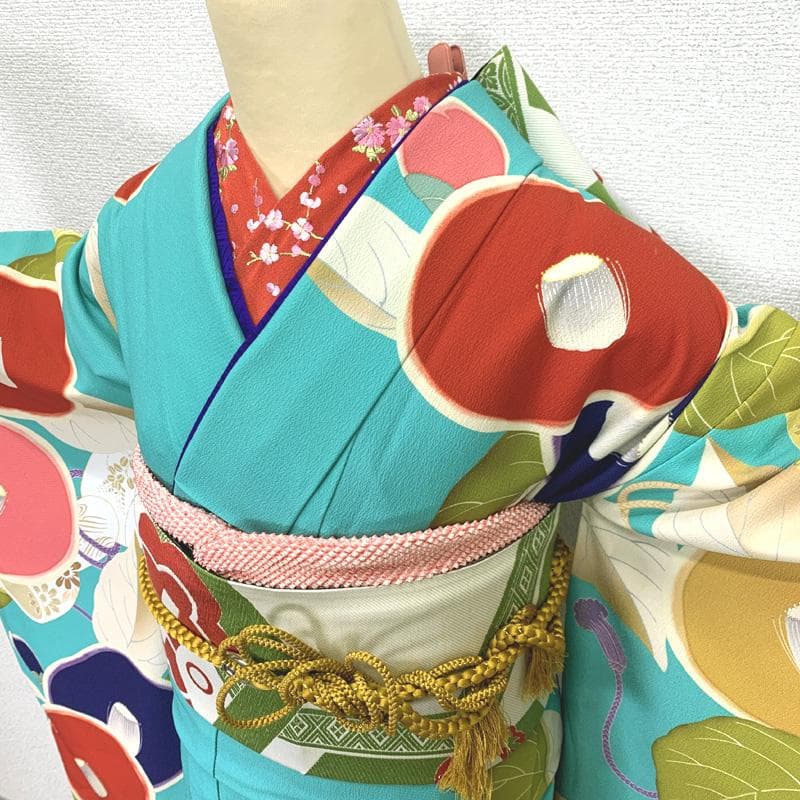 505z9〇高身長な方にも 芸艸堂 UNSODO 振袖 大正ロマン 椿〇成人式