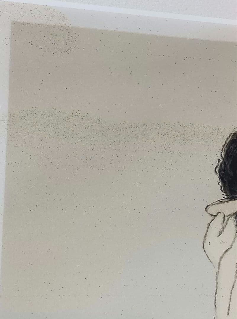 竹久夢二『女十題の内　ネルの感触　144/300』版画　リトグラフ　額縁無し