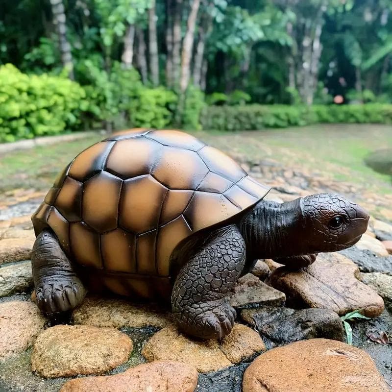 【輸入品】オブジェ 亀 癒し リアル 造形 かわいい インテリア 置物