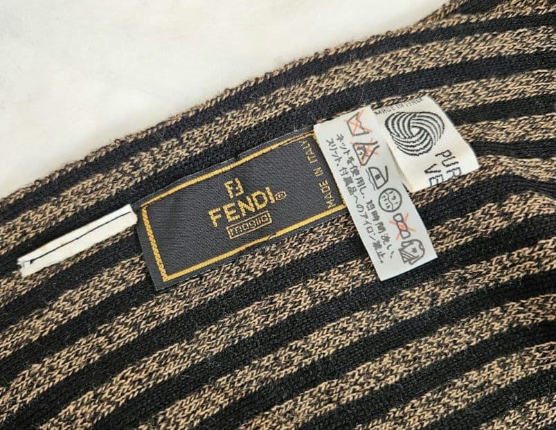 美品✨ FENDI フェンディ ズッカ柄 FF マフラー ウール イタリア