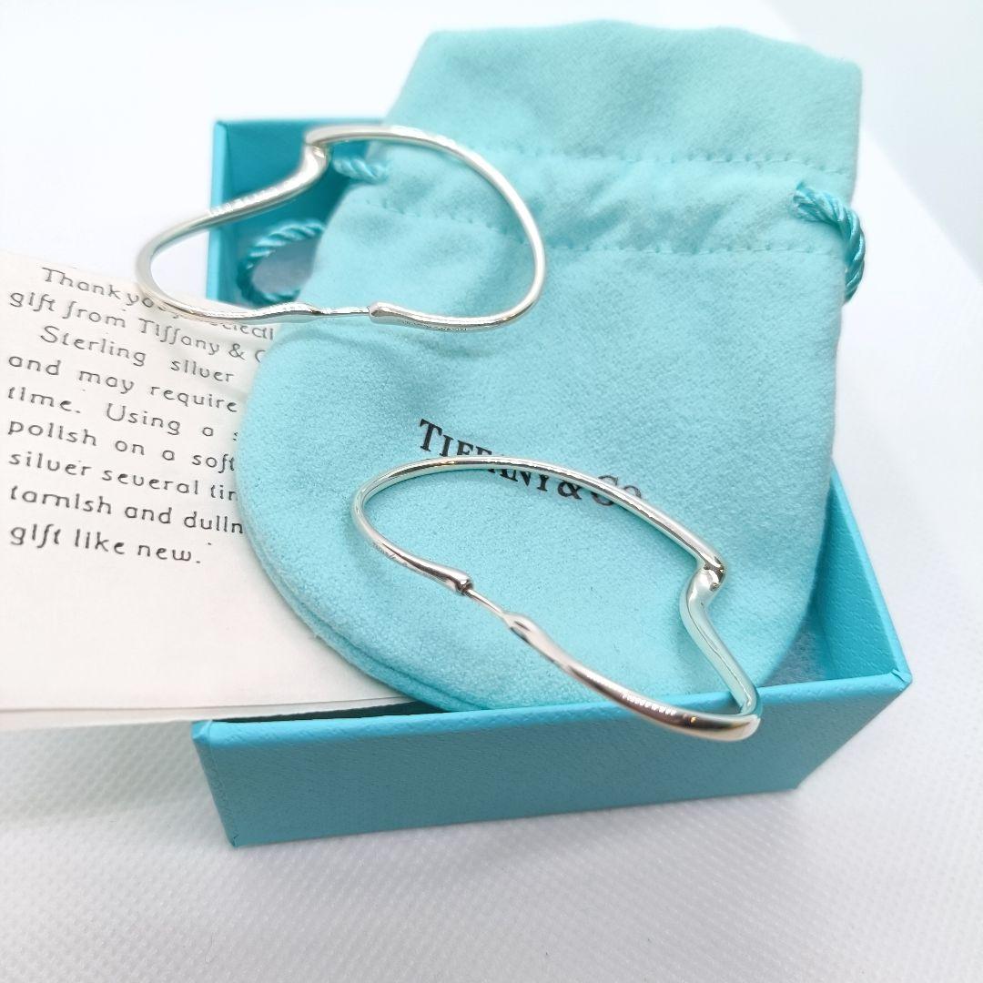 まりもり様　極美品✨️ティファニー　保存箱付き　オープンハート　フープ　ピアス