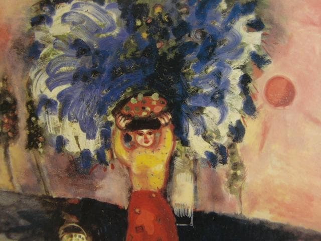 マルク・シャガール、【収穫】、希少な画集画、新品高級額・額装付