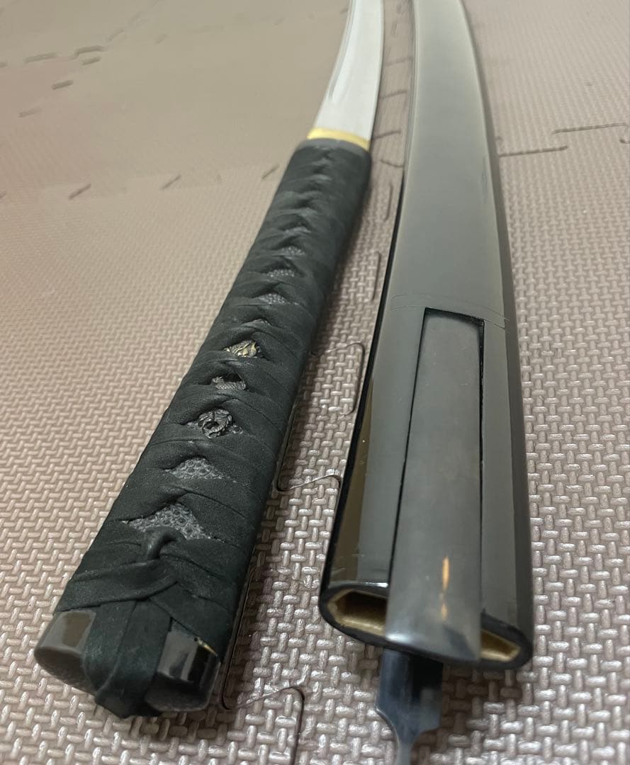 模造刀 日本刀 忍者刀 黒鞘 龍紋