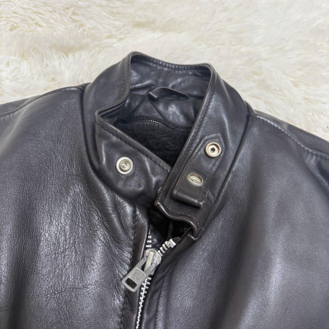 米国製42⭐️SCHOTT ショット シングル ライダース ボアライナー 2XL