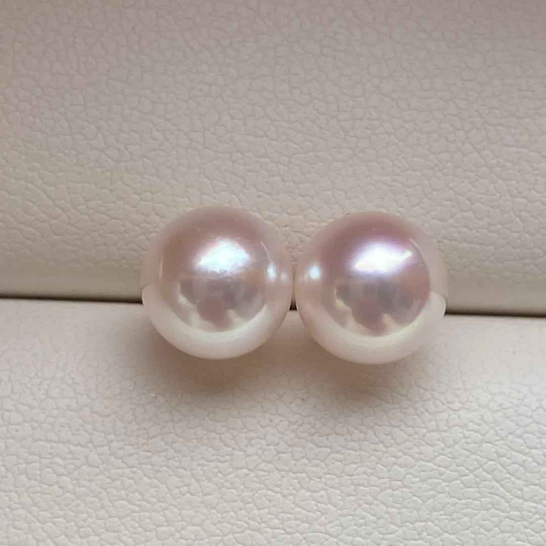 1929 美品❣️天女級のテリ❣️K18❣️あこや真珠7.5-8mm ピアス