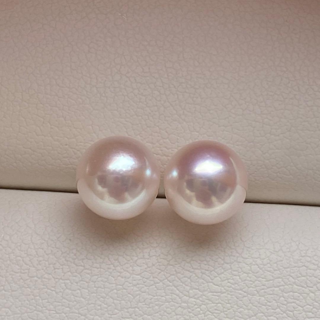 1929 美品❣️天女級のテリ❣️K18❣️あこや真珠7.5-8mm ピアス