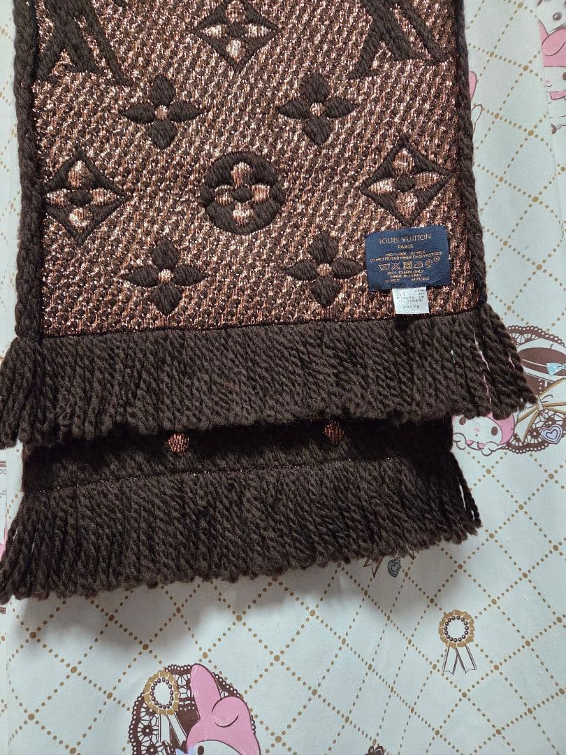 LOUIS VUITTON ブラウン マフラー