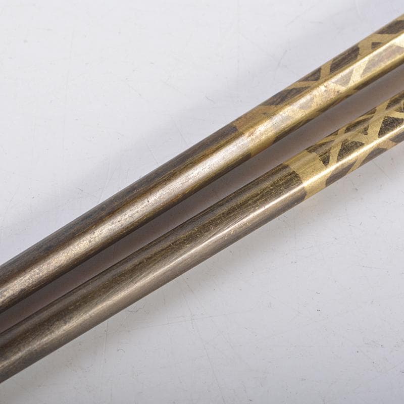 茶道具　金谷五郎三郎作　黄銅　火箸　共箱　M　R7525