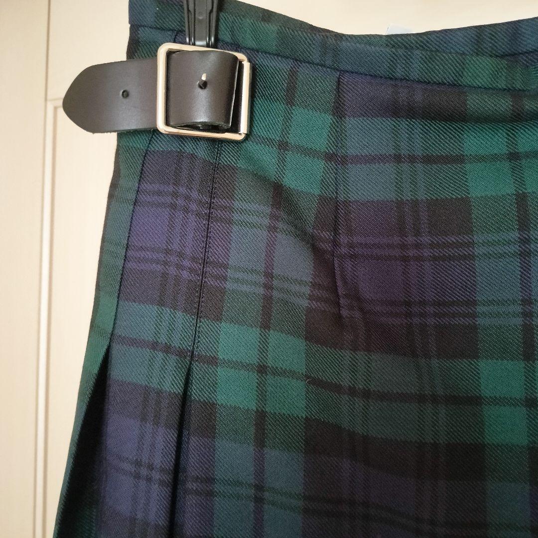 O'NEIL OF DUBLIN ひざ下ウール キルトスカート