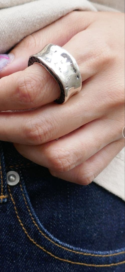 e.m. ジルコニア埋め込みシルバーリング