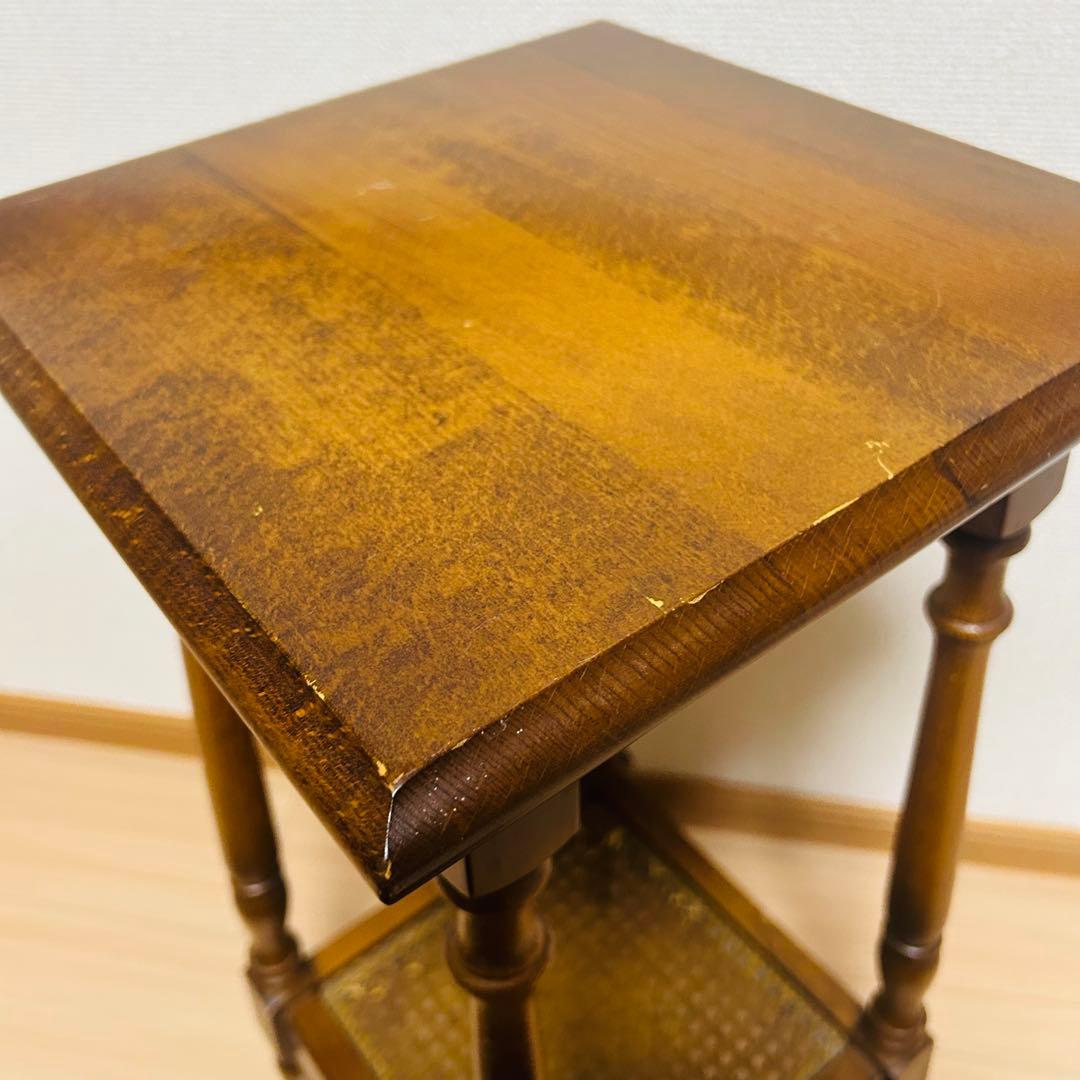 オールドカリモク アンティーク コロニアル 花台 電話台 飾り台 サイドテーブル