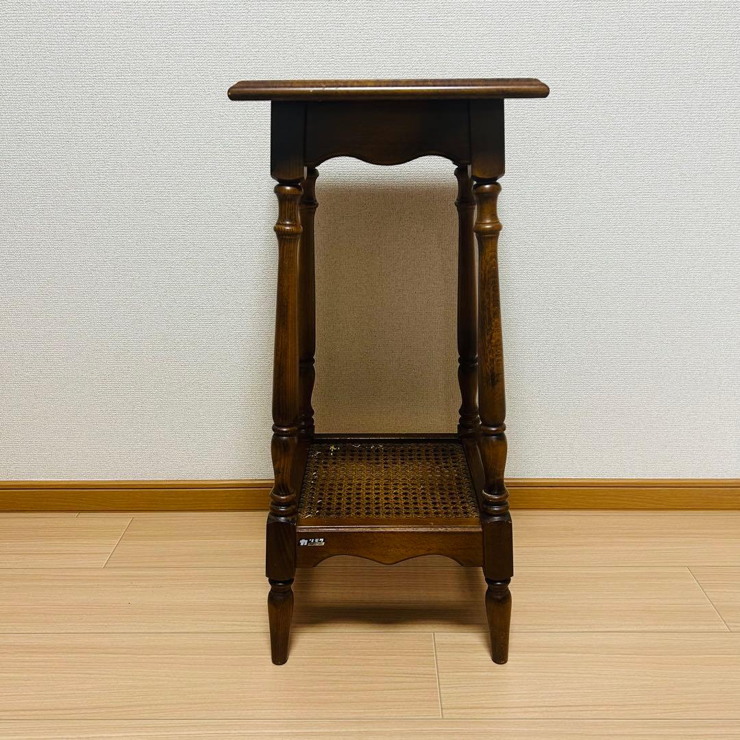 オールドカリモク アンティーク コロニアル 花台 電話台 飾り台 サイドテーブル