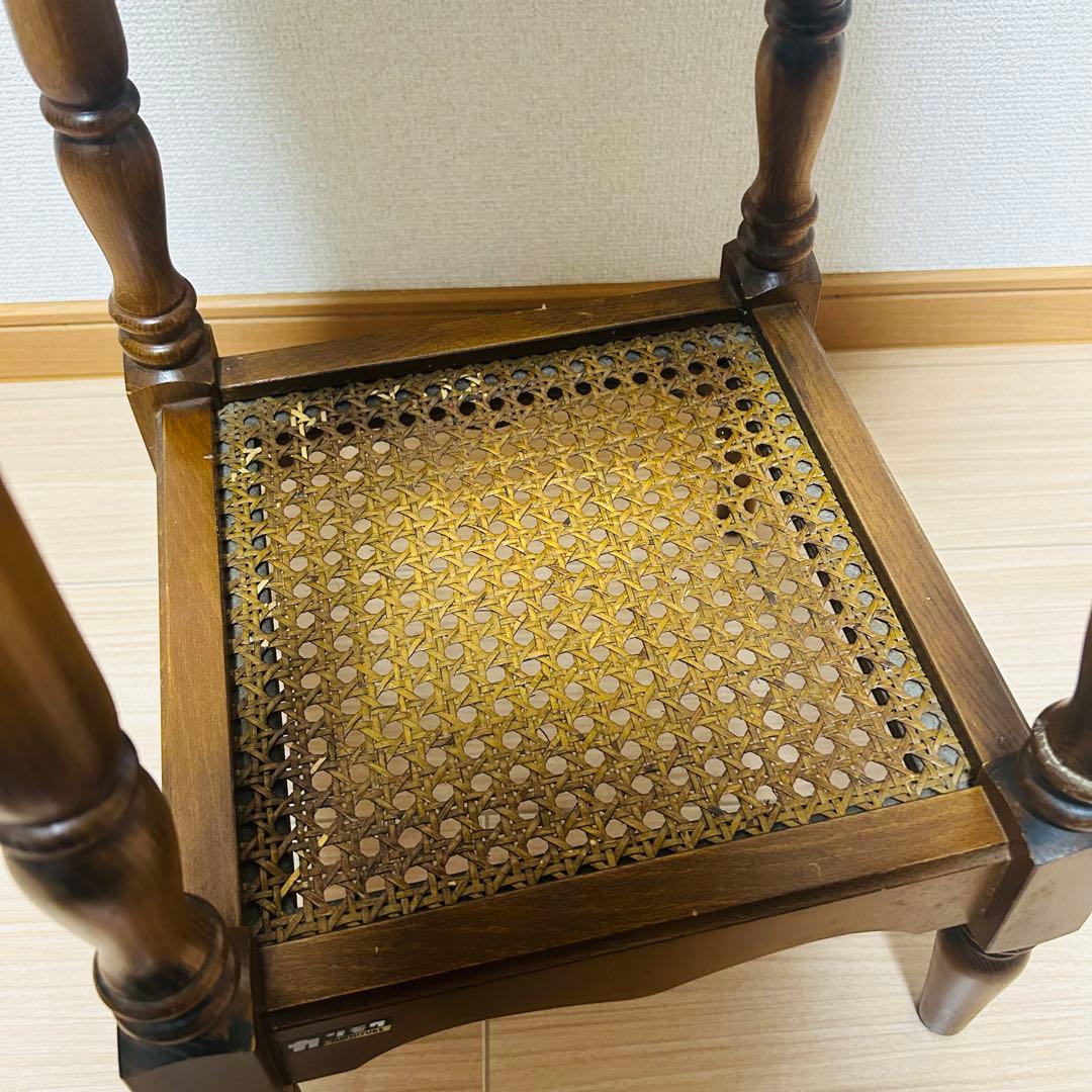 オールドカリモク アンティーク コロニアル 花台 電話台 飾り台 サイドテーブル