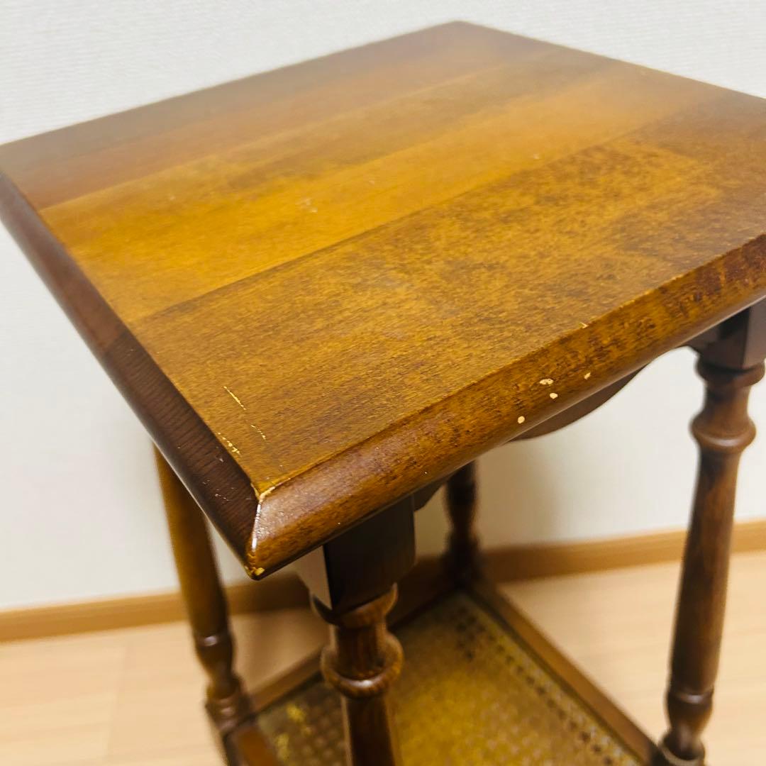 オールドカリモク アンティーク コロニアル 花台 電話台 飾り台 サイドテーブル