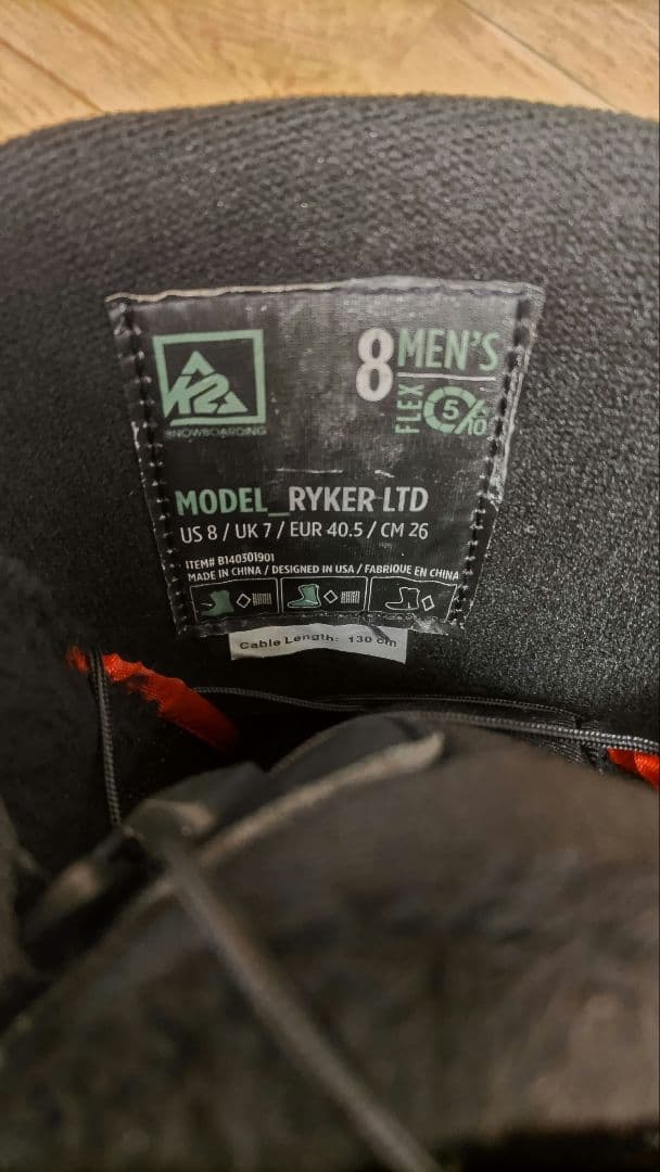 K2 スノーボードブーツ ブラック/レッド