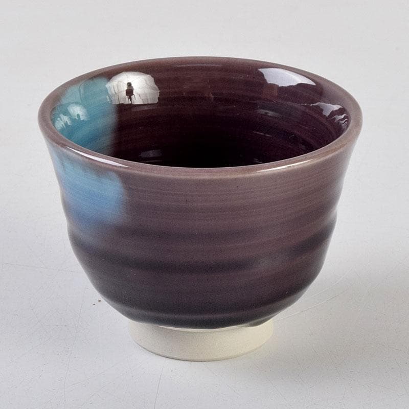 九谷焼　三代徳田八十吉　徳田正彦作　ぐい呑　共箱　V　9096