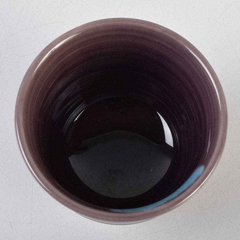 九谷焼　三代徳田八十吉　徳田正彦作　ぐい呑　共箱　V　9096