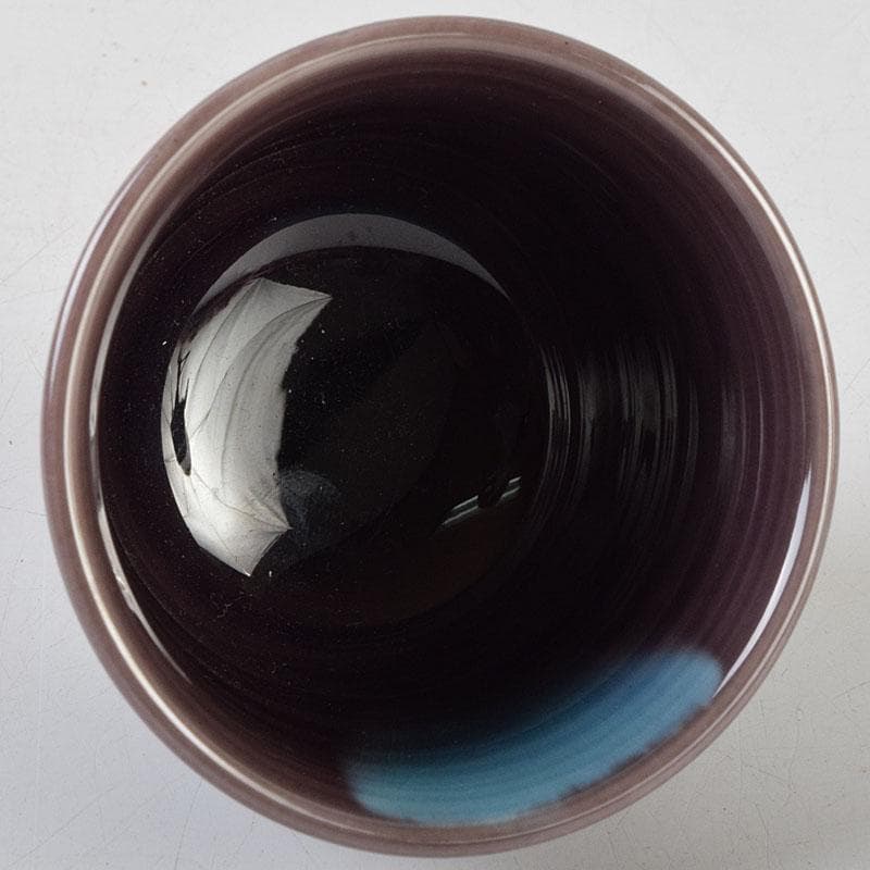 九谷焼　三代徳田八十吉　徳田正彦作　ぐい呑　共箱　V　9096