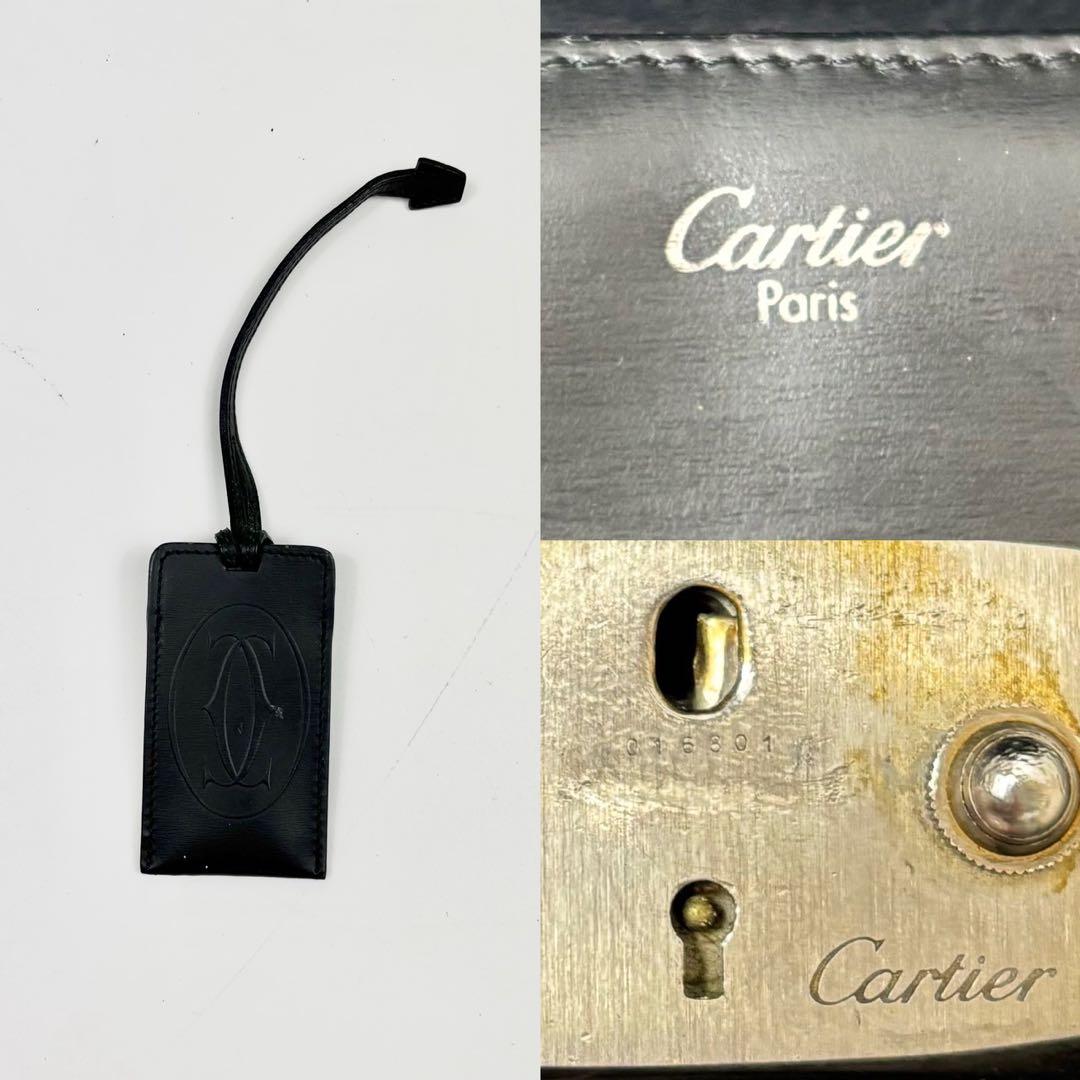 【希少】カルティエ パシャ ブリーフケース 自立 A4収納 ブラック