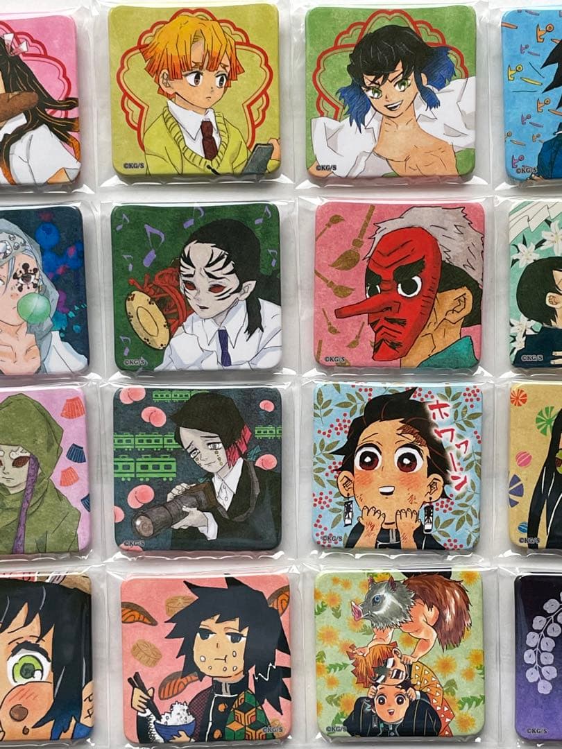 鬼滅の刃　スクエア缶バッジ　アナザーカラー　コンプリート　ジャンプショップ