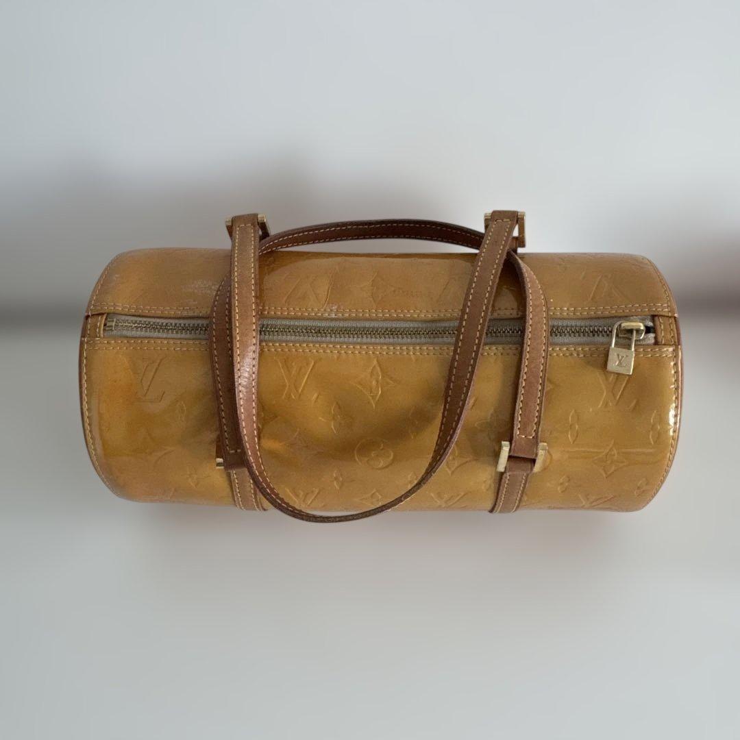 Louis Vuitton イエローパテントレザーハンドバッグ